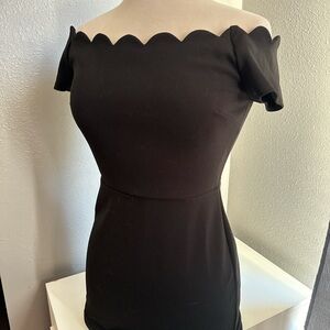 B Darlin Black Scalloped Dress